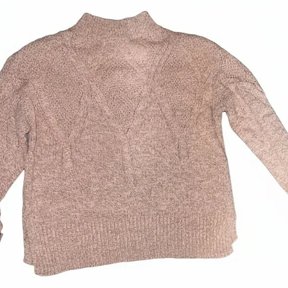 NWT Woman’s Papillon Blush Pink Cable Knit Sweater